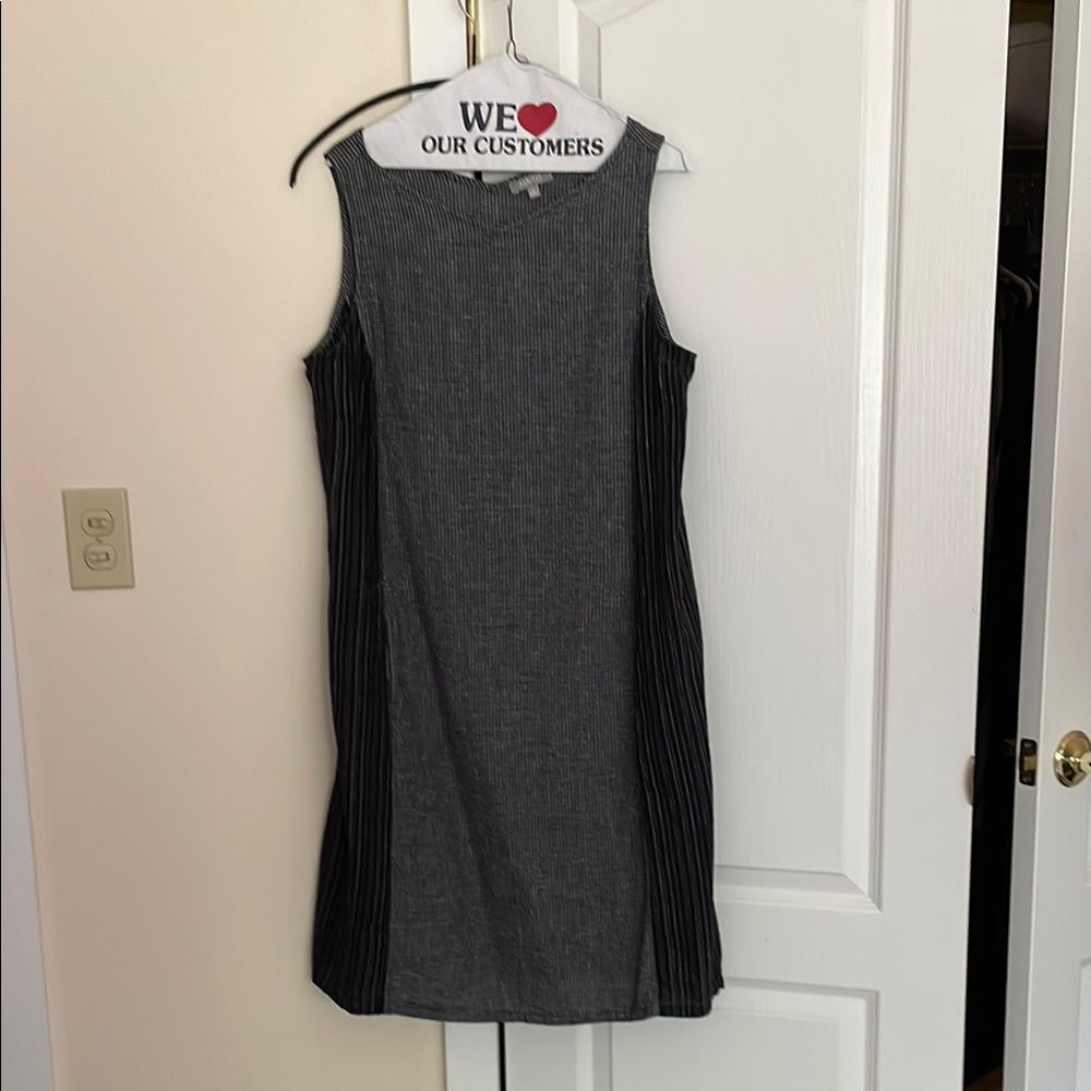Habitat Gray and Black Sheath Midi Dress